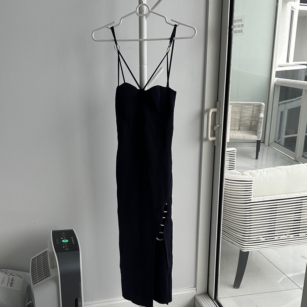Nicholas Elegant Black Strappy Dress Size M